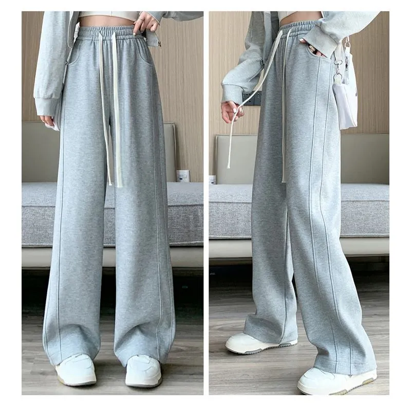 Draping Floor-Length Loose Fit Sports Street Style Pants