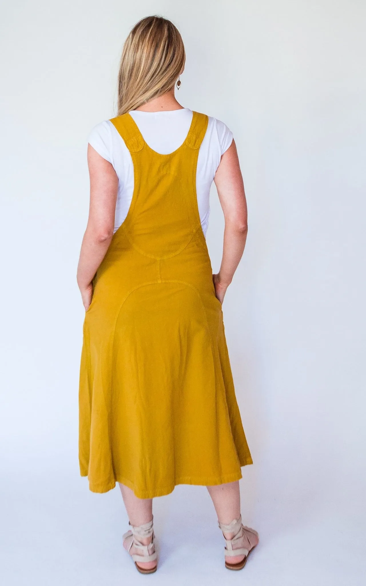 Dungaree Dress - Mustard