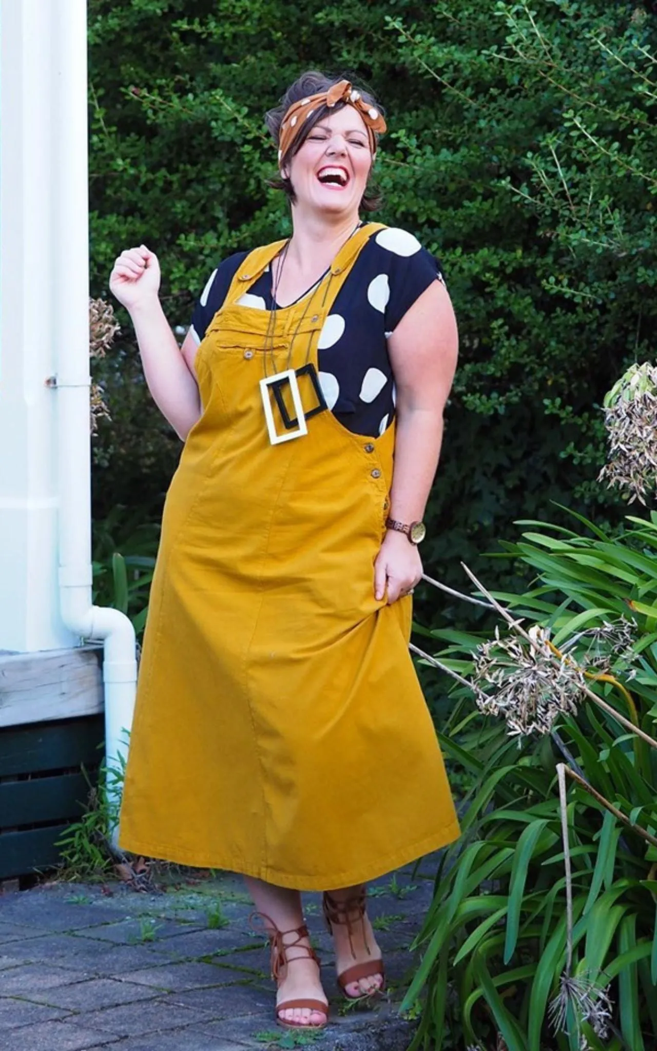 Dungaree Dress - Mustard