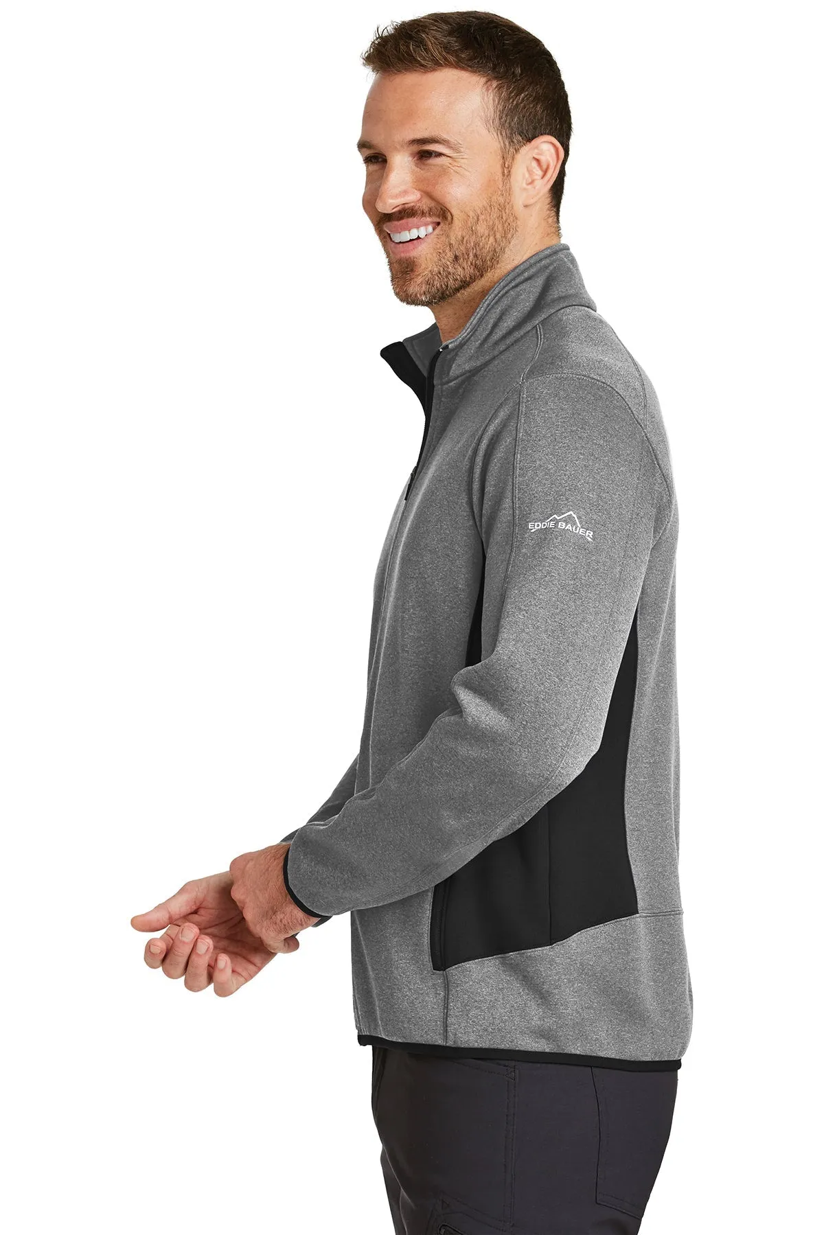 Eddie Bauer Custom Stretch Fleece Jackets, Grey Heather