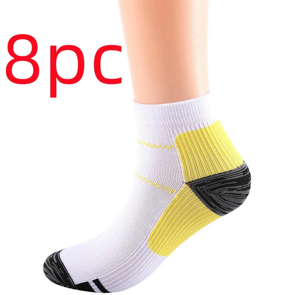 Elastic compression sports socks