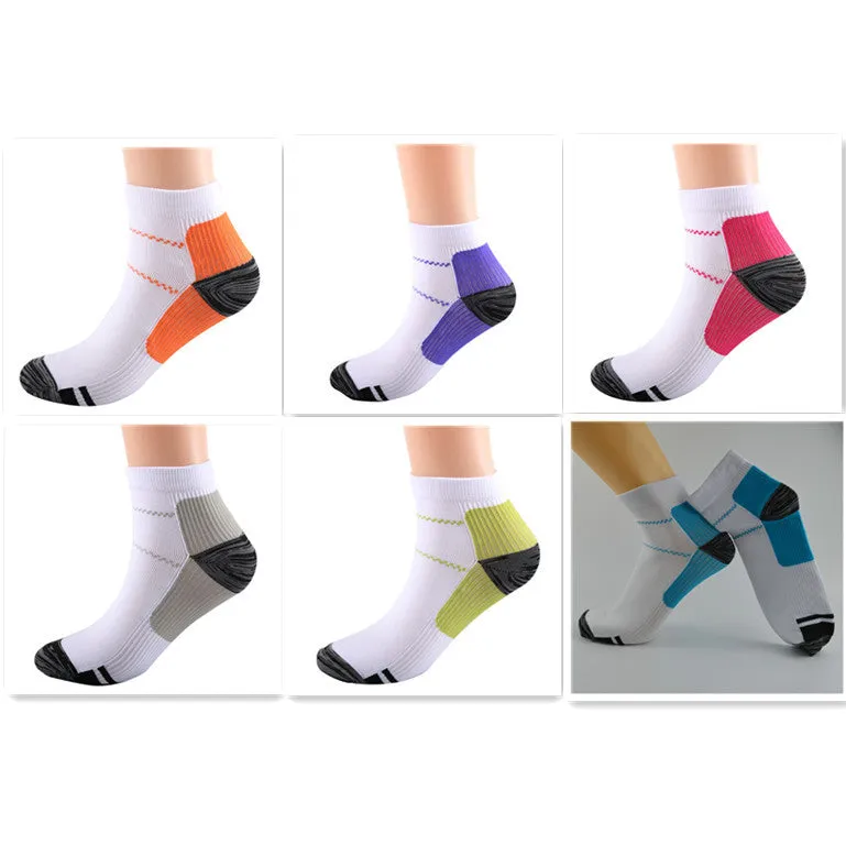 Elastic compression sports socks