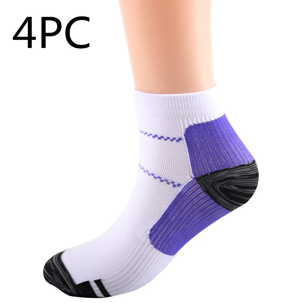 Elastic compression sports socks