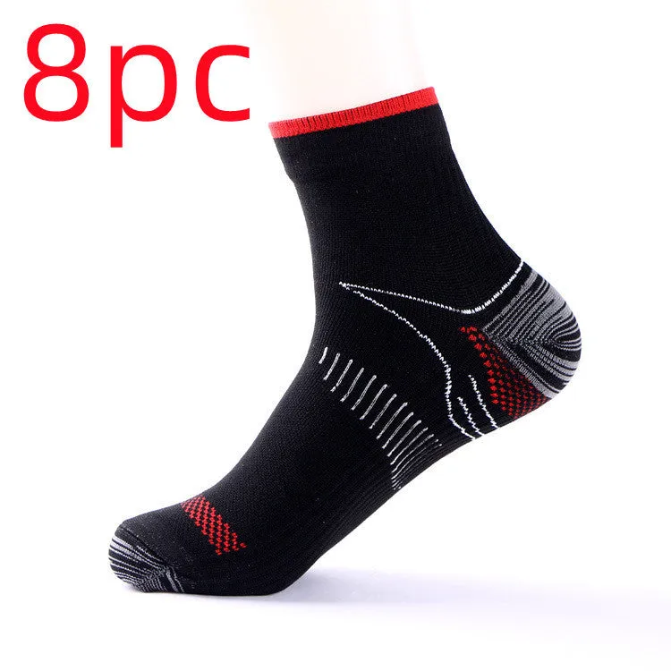 Elastic compression sports socks