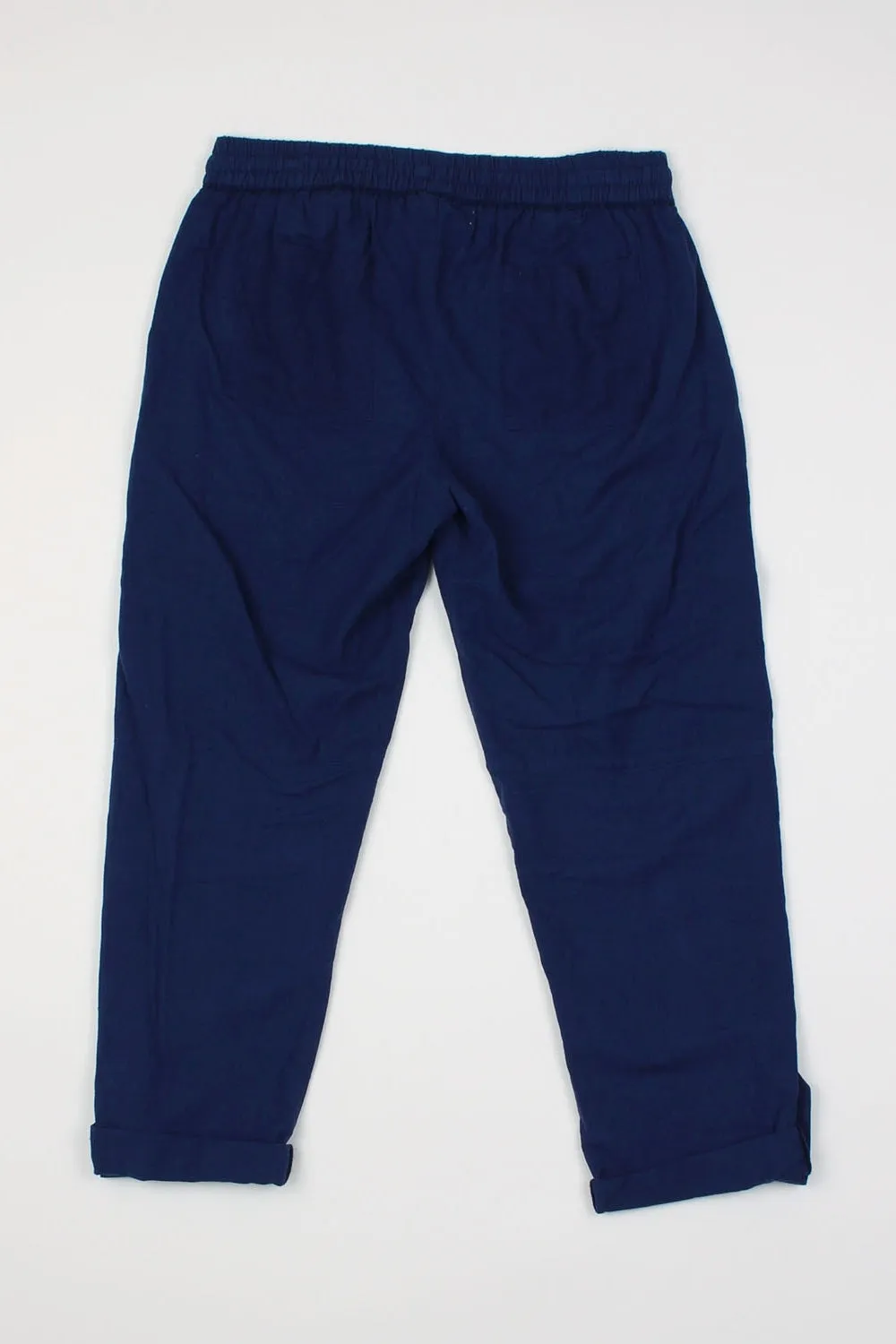 Ellis & Dewey Blue Cuffed Wide Leg Pants M