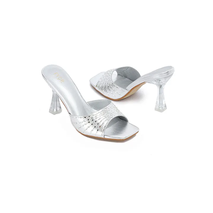 Embellished Clear Mule HL 132