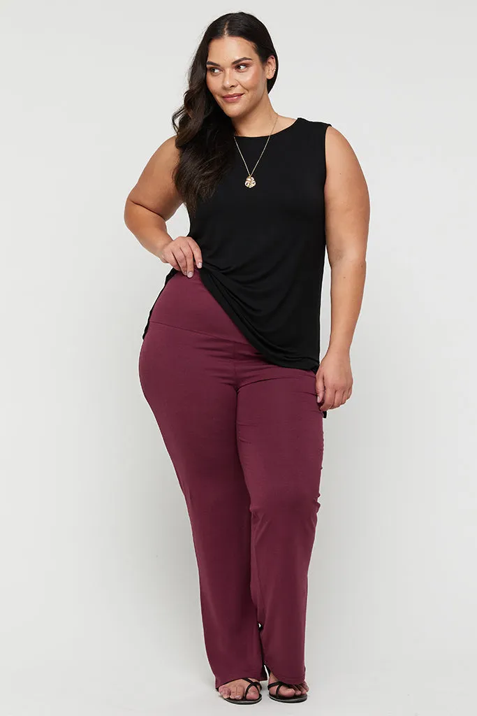 Essential Bamboo Pants - Burgundy