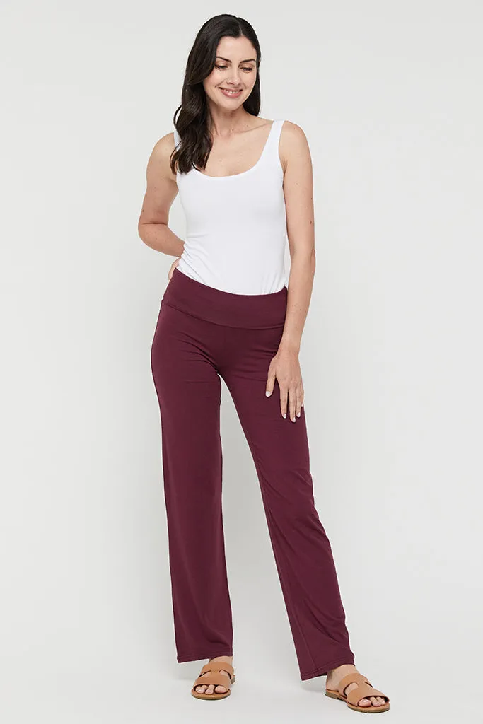 Essential Bamboo Pants - Burgundy