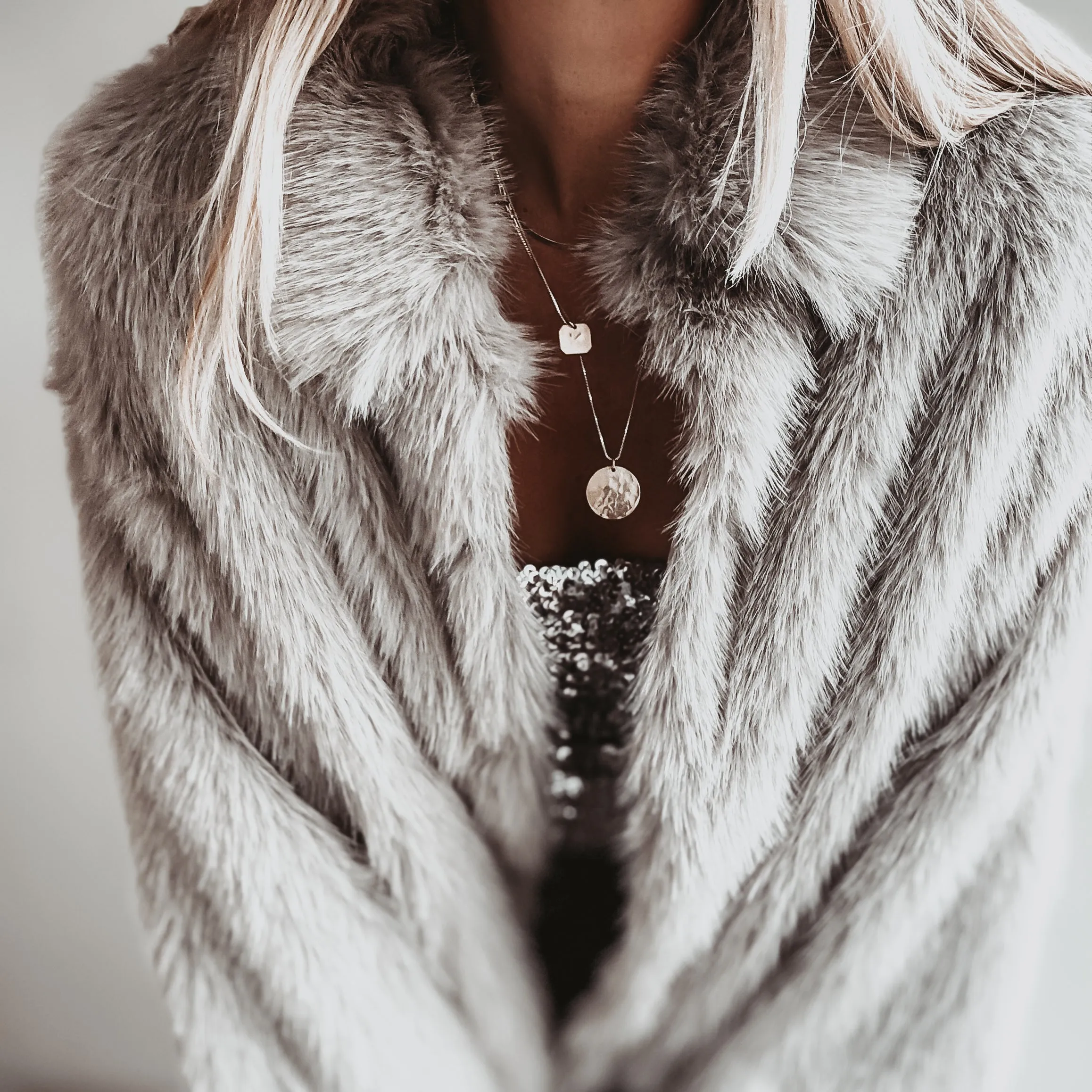 Faux fur GREY jacket *NEW*