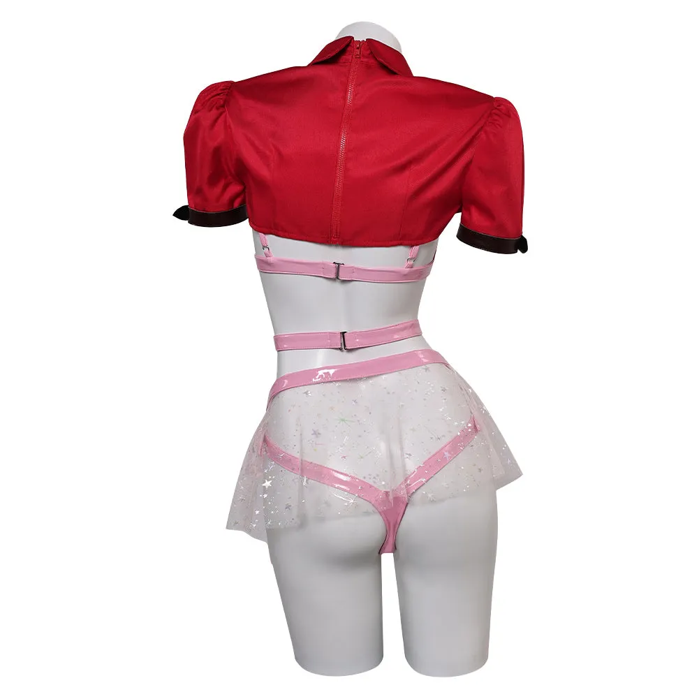 Final Fantasy Aerith Gainsborough Women Pink Sexy Suit Party Carnival Halloween Cosplay Costume