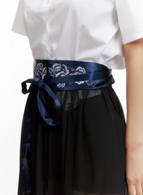 Flower Embroidered Waist Belt OU404