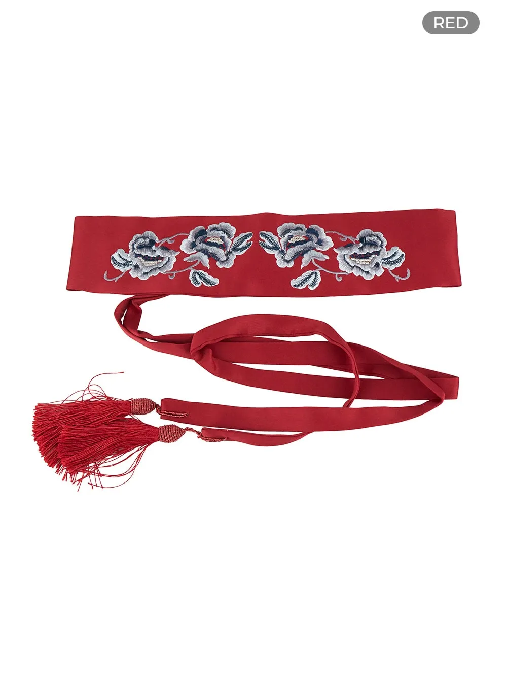 Flower Embroidered Waist Belt OU404