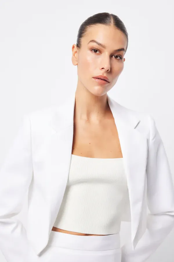 Foresight Cropped Blazer White