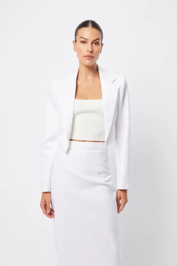 Foresight Cropped Blazer White