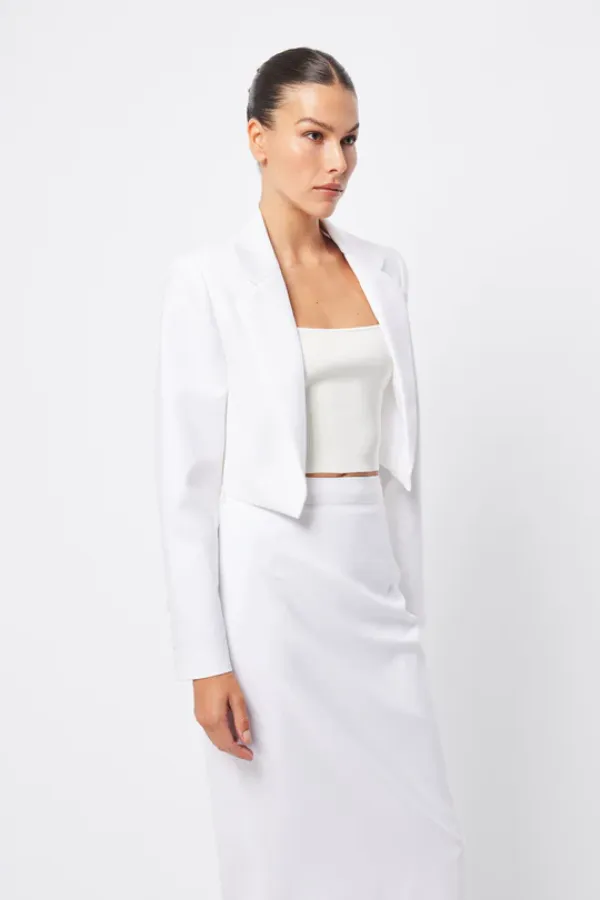 Foresight Cropped Blazer White