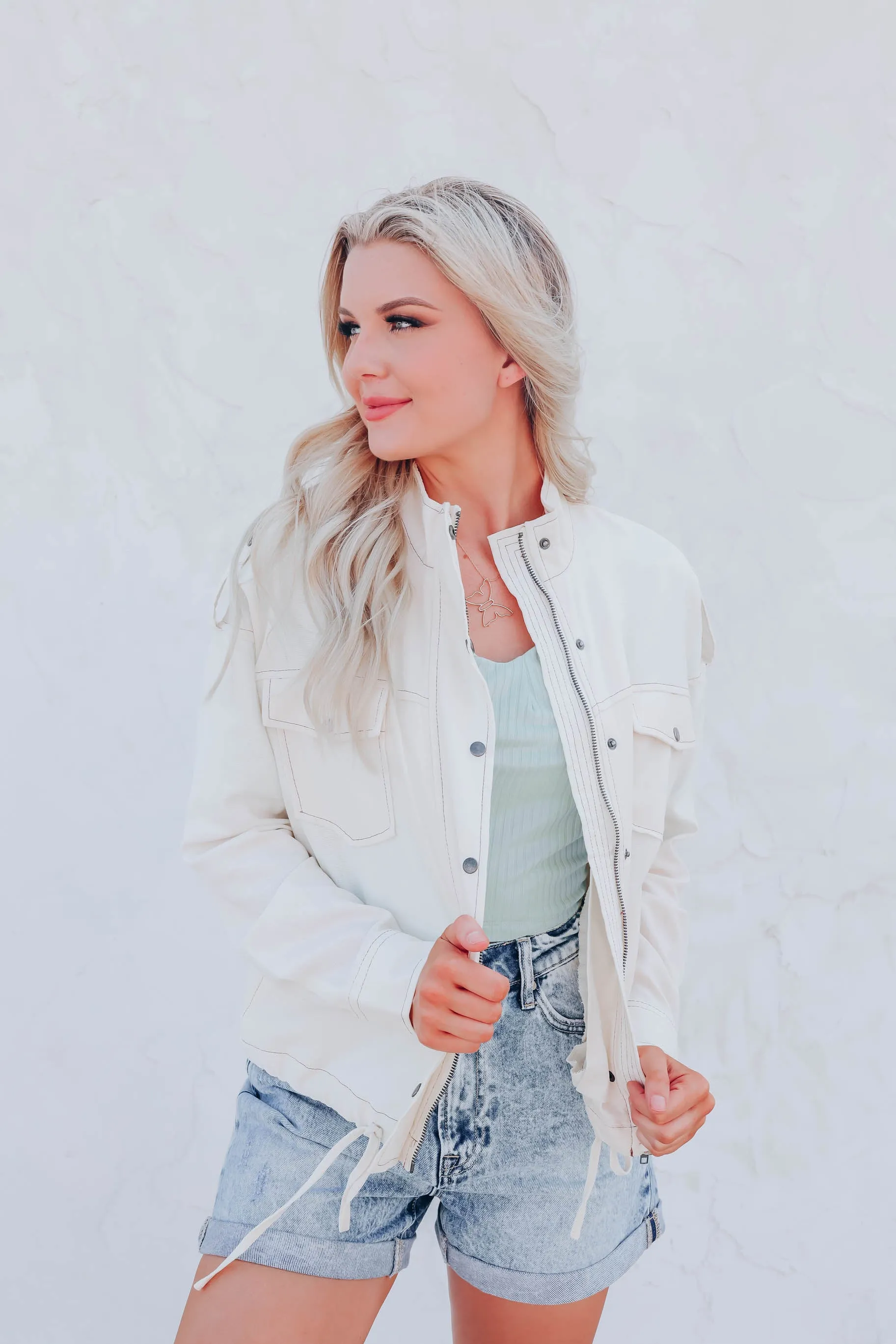 Goes With Everything Cropped Jacket - Ivory