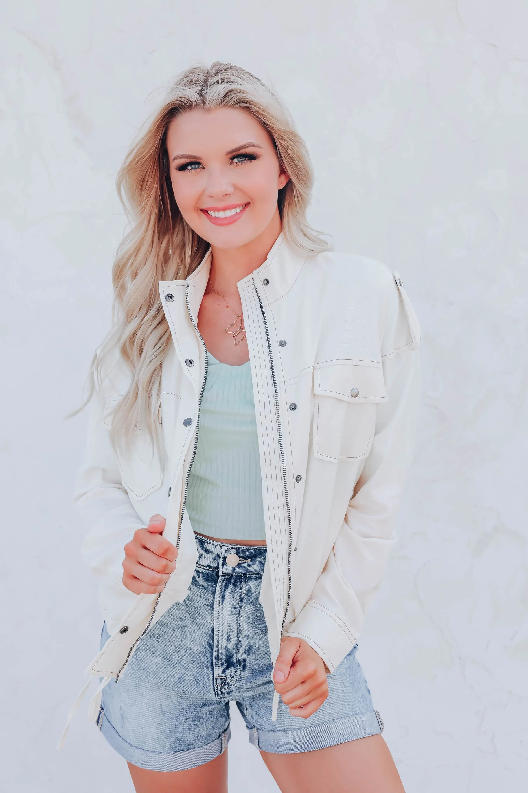 Goes With Everything Cropped Jacket - Ivory