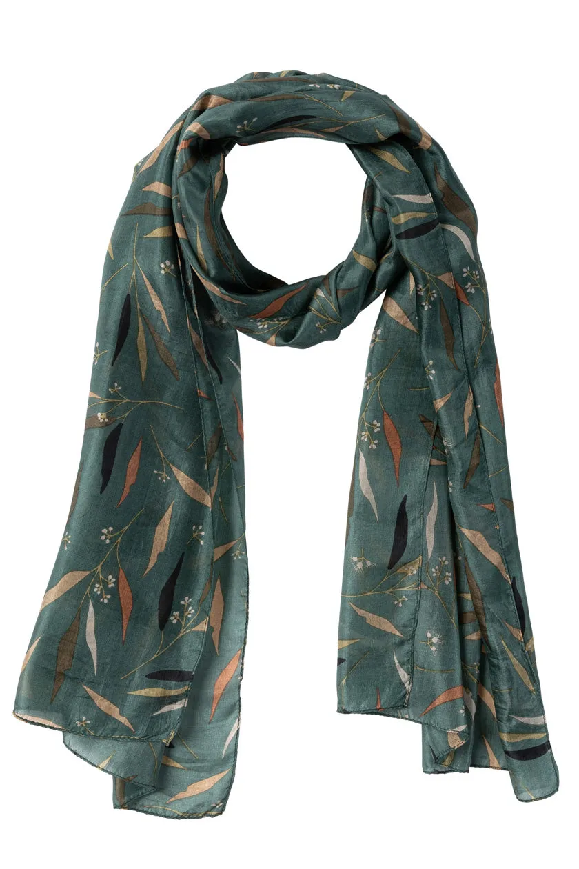 Gumleaf Silk Scarf - Green