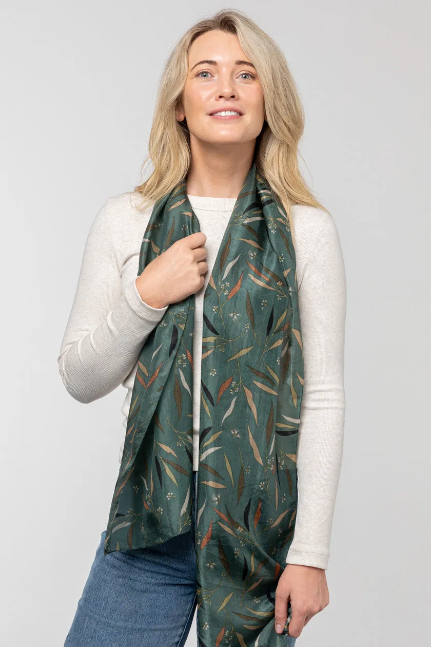 Gumleaf Silk Scarf - Green