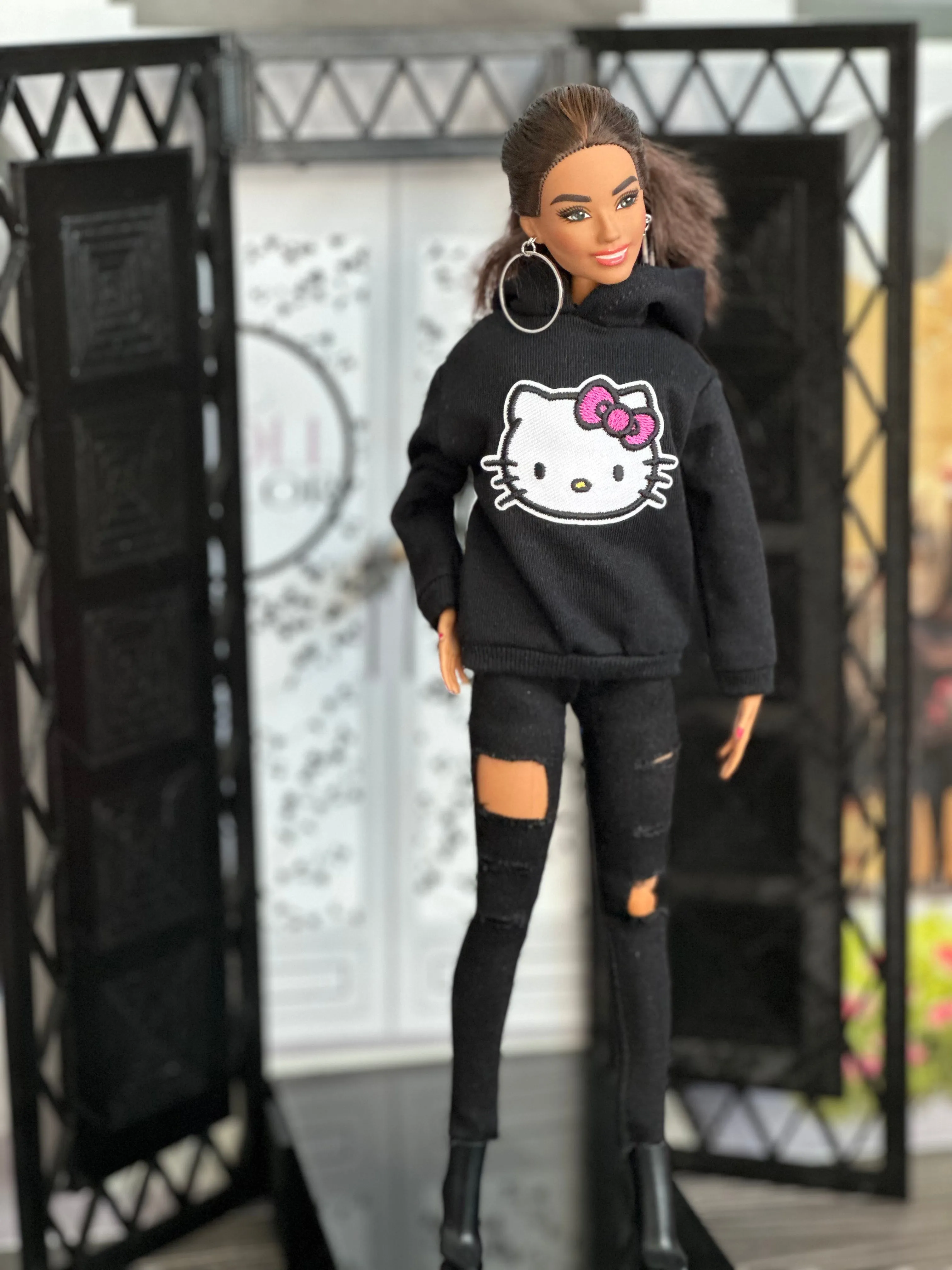 Hello kitty hoodie sweater for barbie