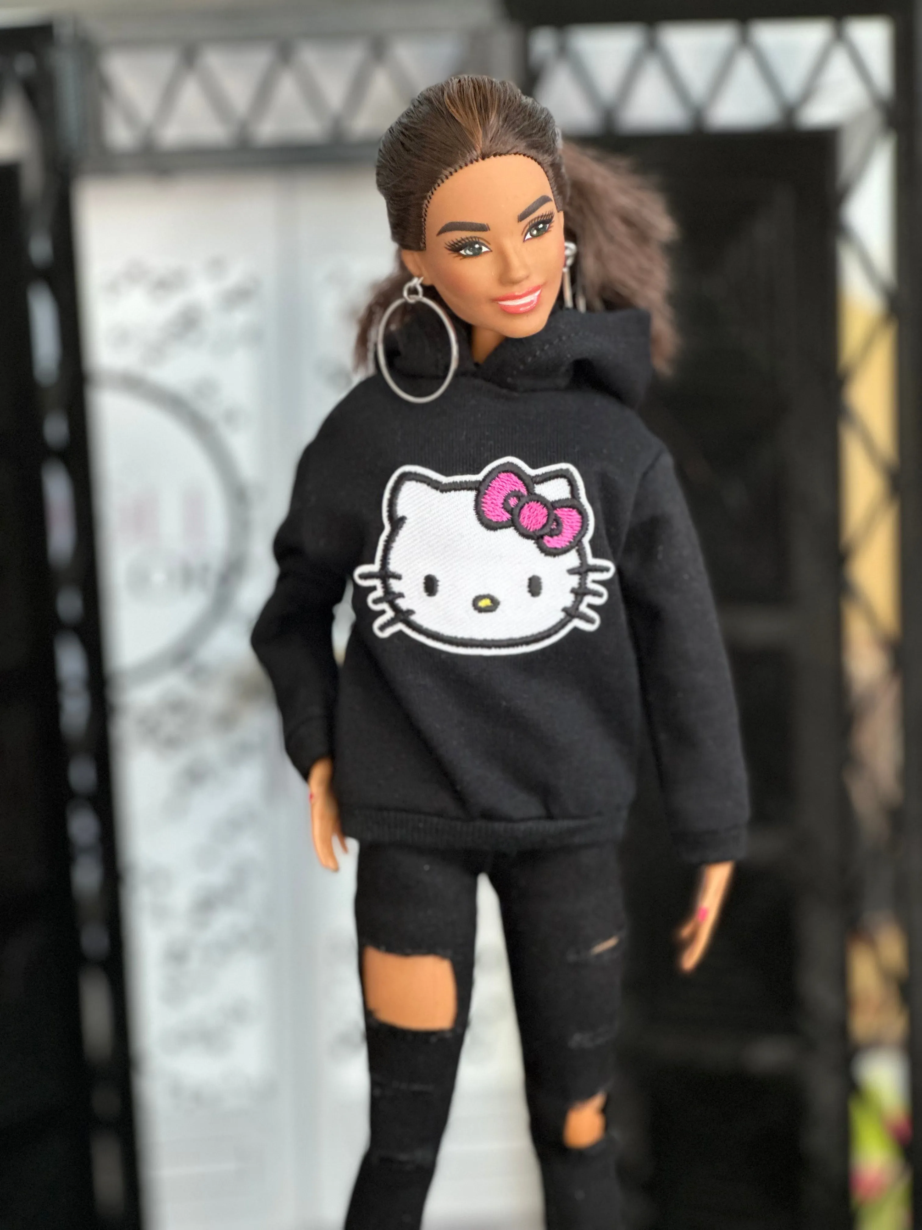 Hello kitty hoodie sweater for barbie