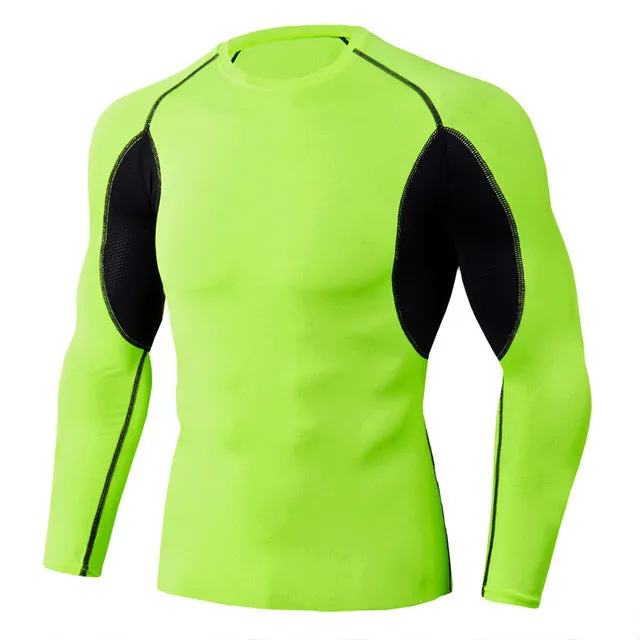 High Quality Cycling Jerseys Sport Shirts Base layer Thermal Shirt Rashgarda MMA Lonlg sleeves Quick drying Running Training top