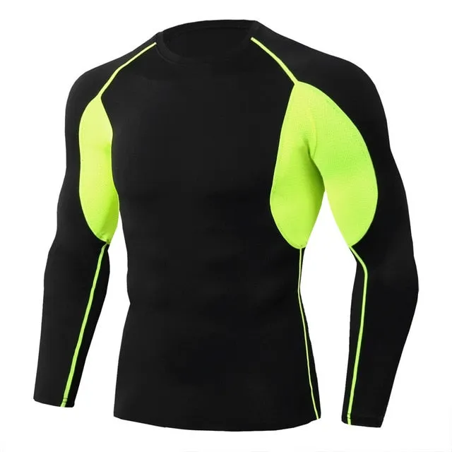 High Quality Cycling Jerseys Sport Shirts Base layer Thermal Shirt Rashgarda MMA Lonlg sleeves Quick drying Running Training top