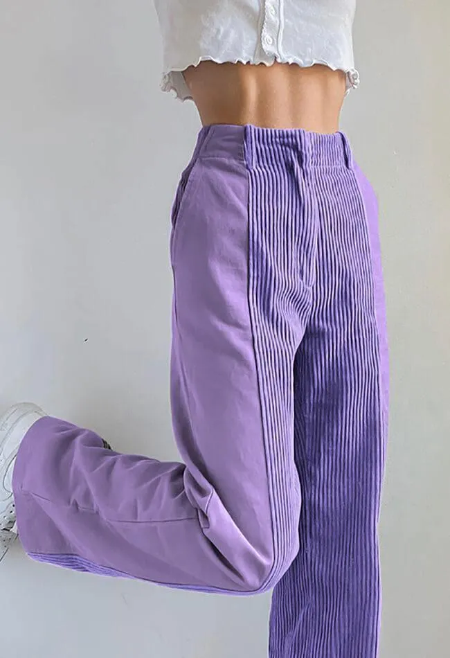 High Waist Y2K Corduroy Loose Pants