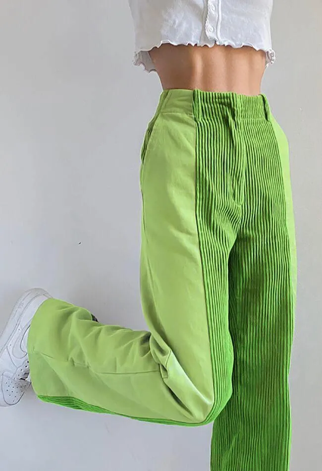 High Waist Y2K Corduroy Loose Pants