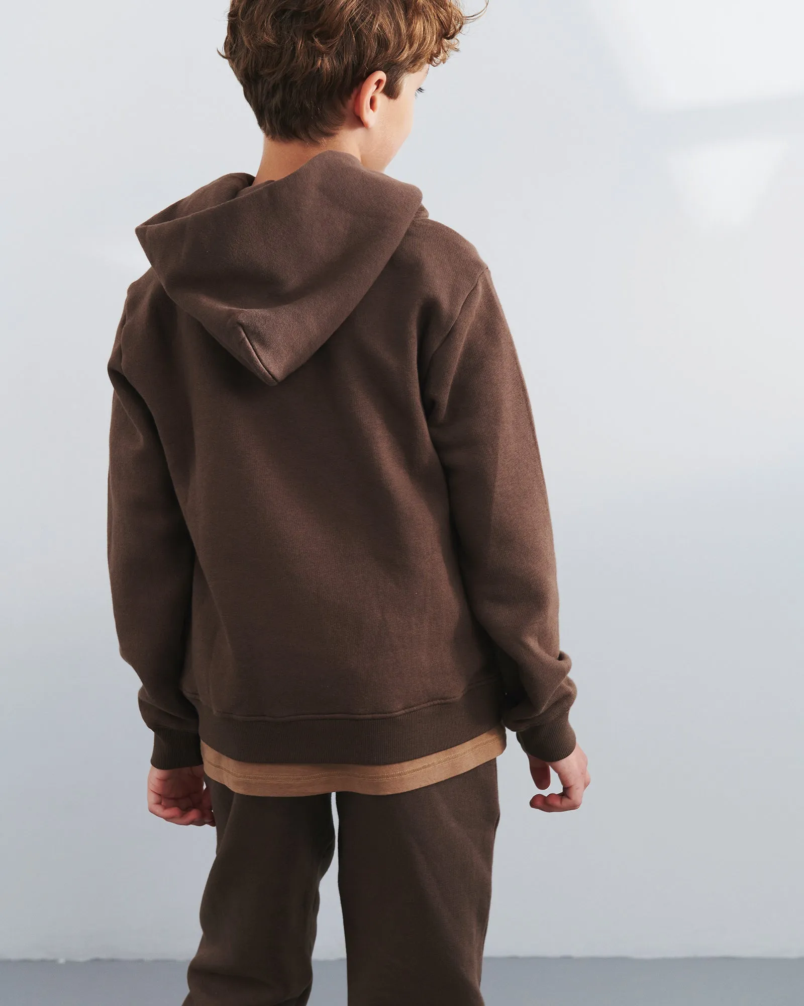 Hoodie w. Side Pocket - Tween - Dark Earth