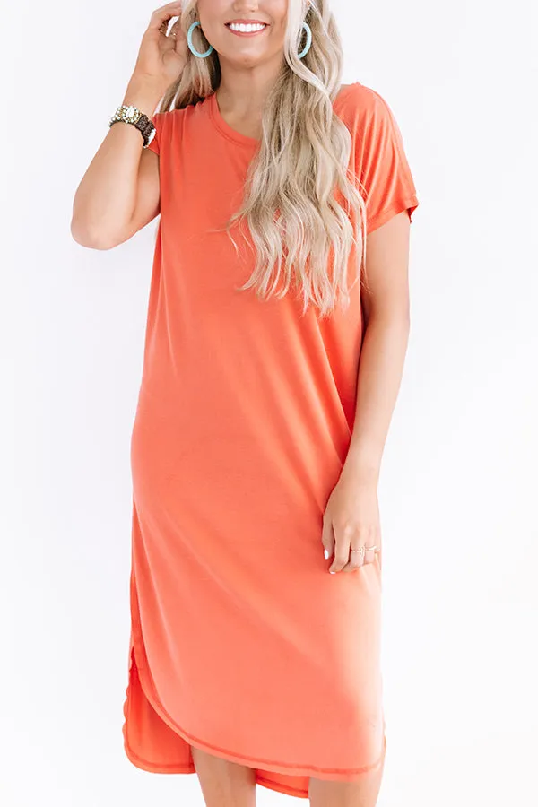 Huntington Beach Happy Hour Midi In Orange