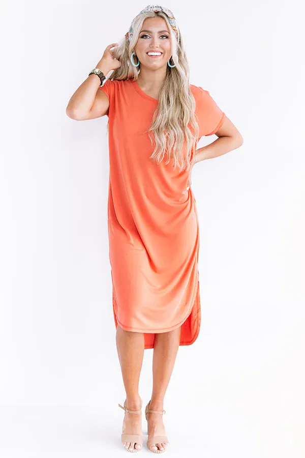 Huntington Beach Happy Hour Midi In Orange