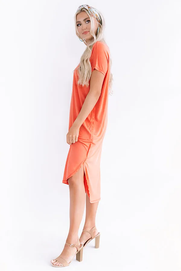 Huntington Beach Happy Hour Midi In Orange