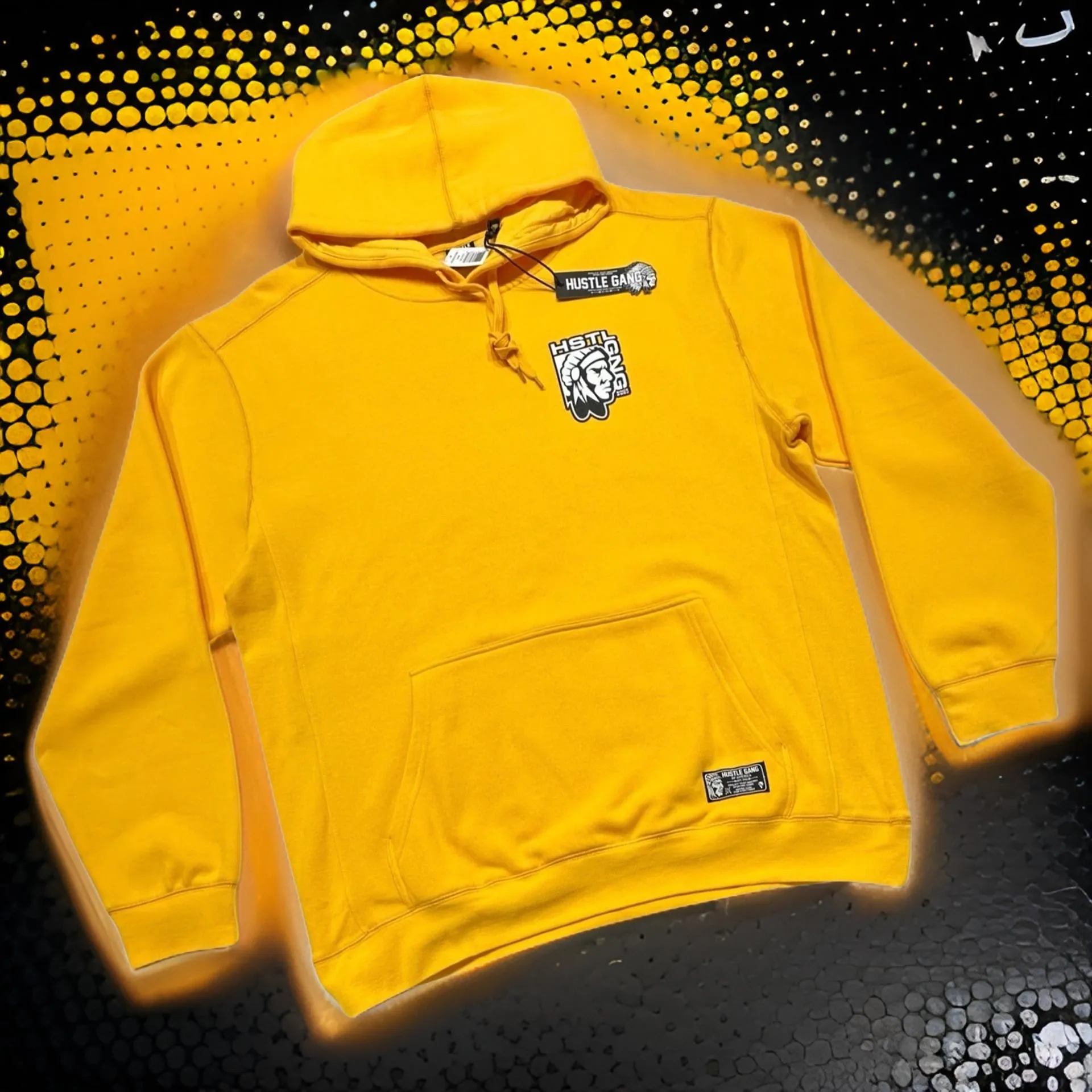 *HUSTLE GANG* (YELLOW-GOLD) ~HSTL~ PULLOVER HOODIES