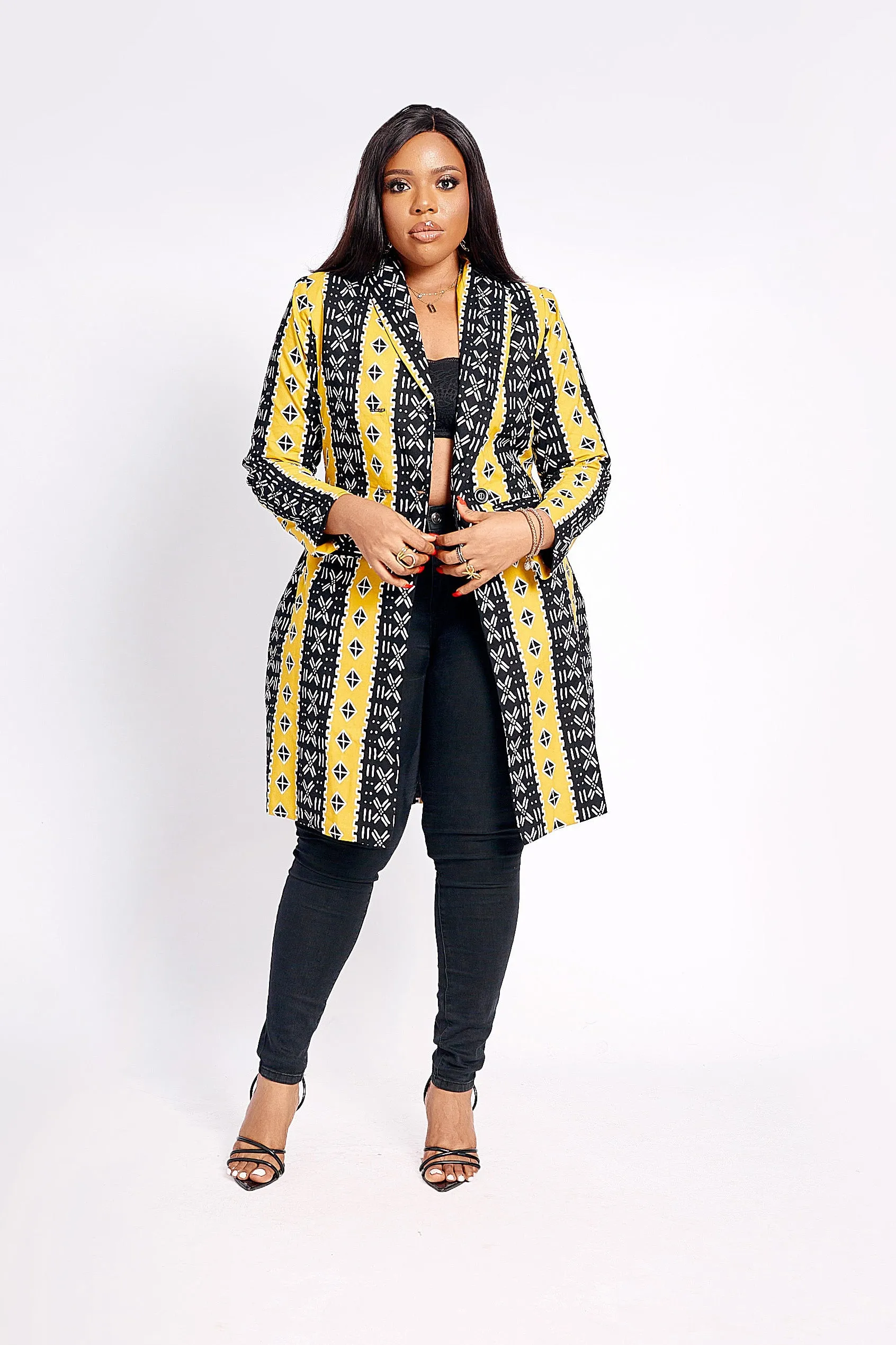 IZARA AFRICAN PRINT TRENCH COAT