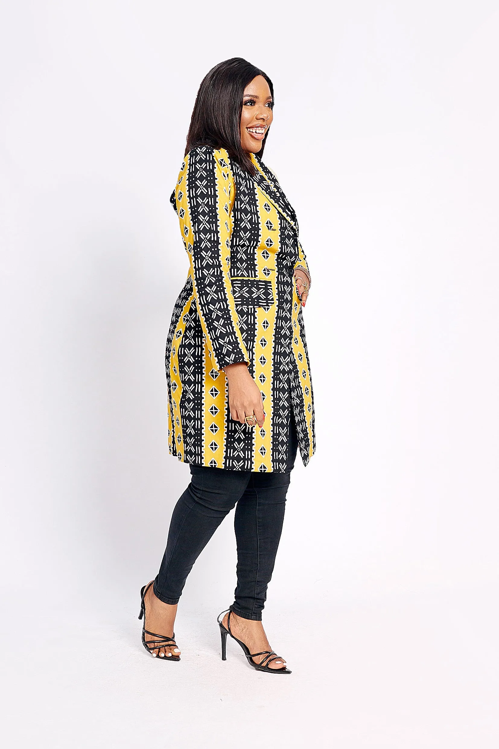 IZARA AFRICAN PRINT TRENCH COAT