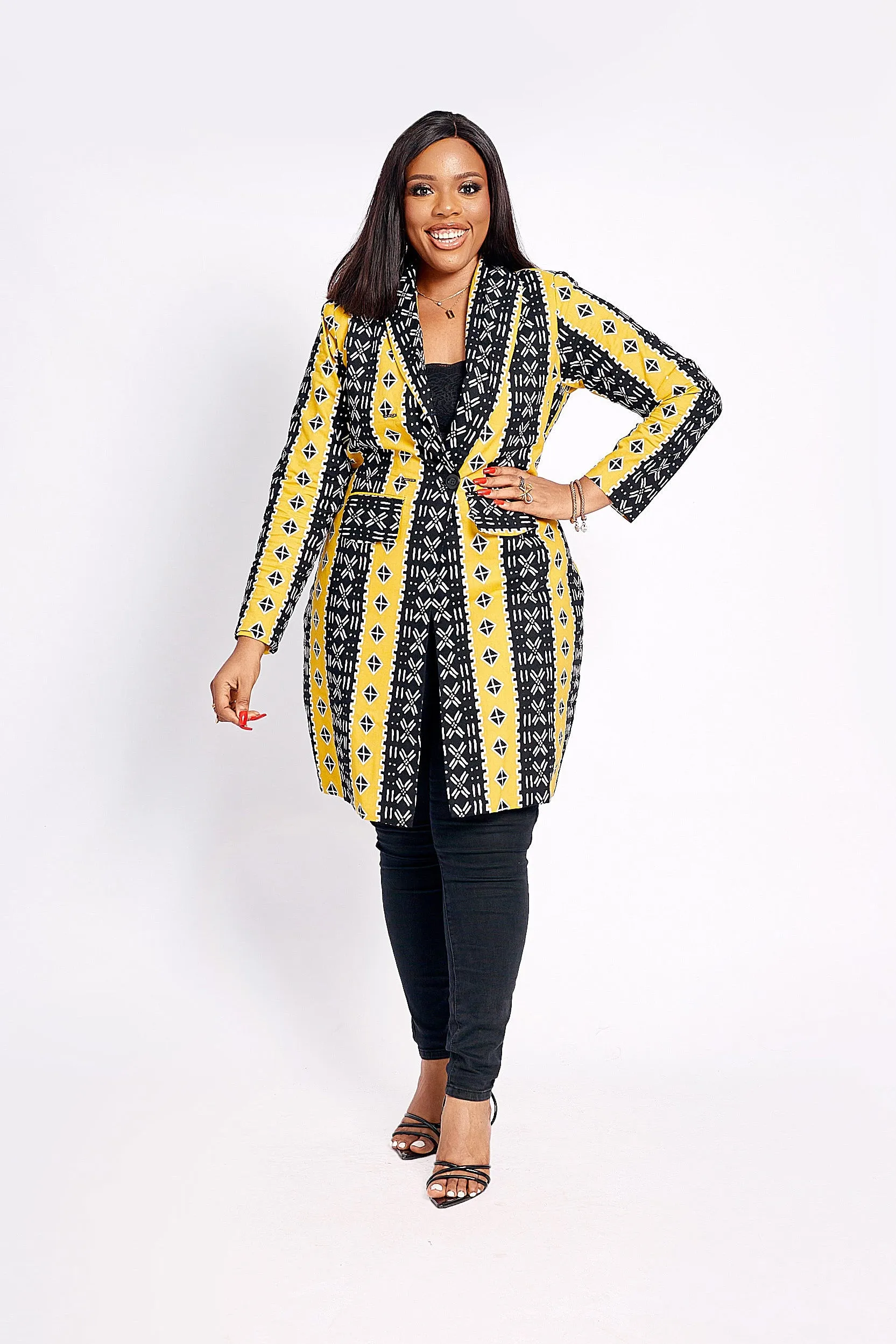 IZARA AFRICAN PRINT TRENCH COAT