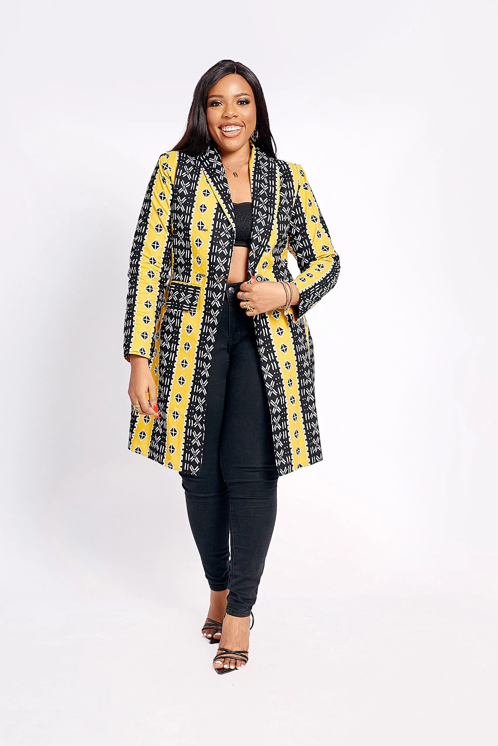 IZARA AFRICAN PRINT TRENCH COAT