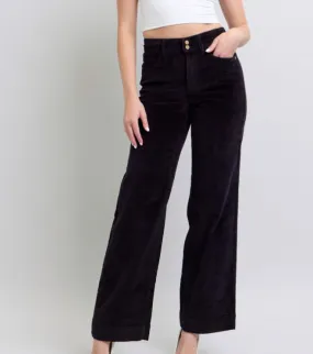 Judy Blue High Waist Black Corduroy Trousers