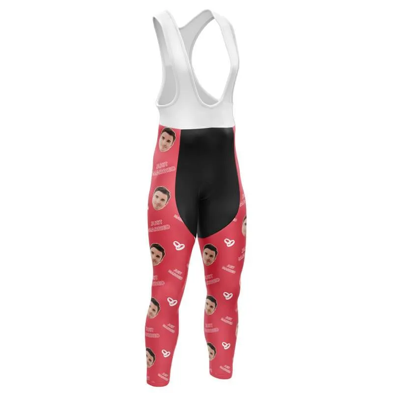 Just Married Custom Face Bib Pants (red)