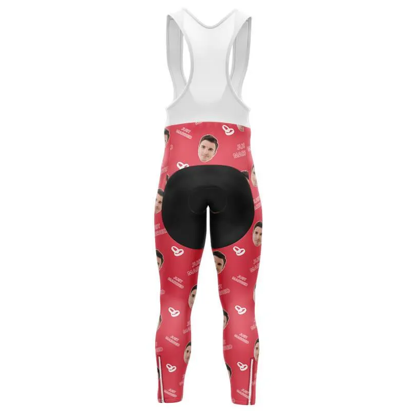 Just Married Custom Face Bib Pants (red)