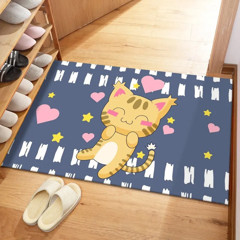 Kids Anti-Slip Door Mat (314)-Cartoonic Cat