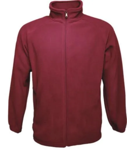 Kids Full Zip Polar Fleece Jacket - Maroon