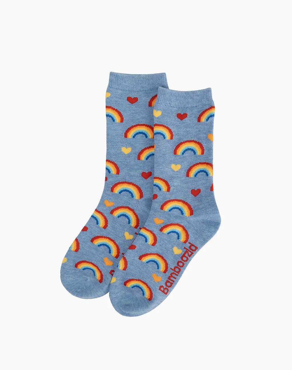 KIDS RAINBOW HEARTS BAMBOO SOCK