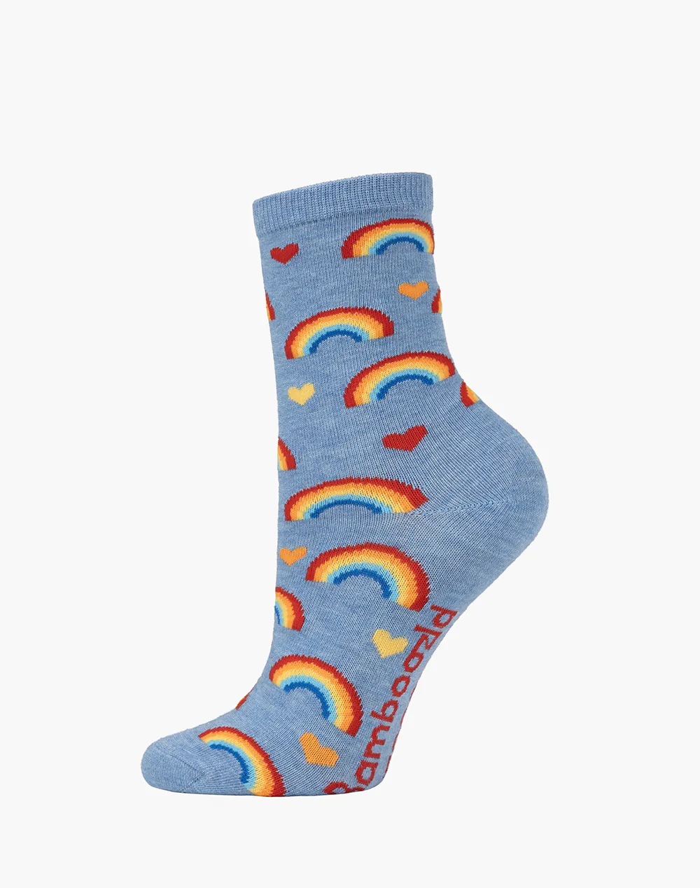 KIDS RAINBOW HEARTS BAMBOO SOCK