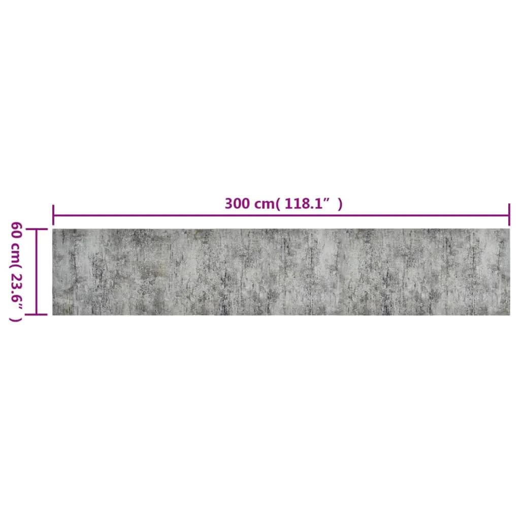 Kitchen Rug Washable Beton 60x300 cm Velvet