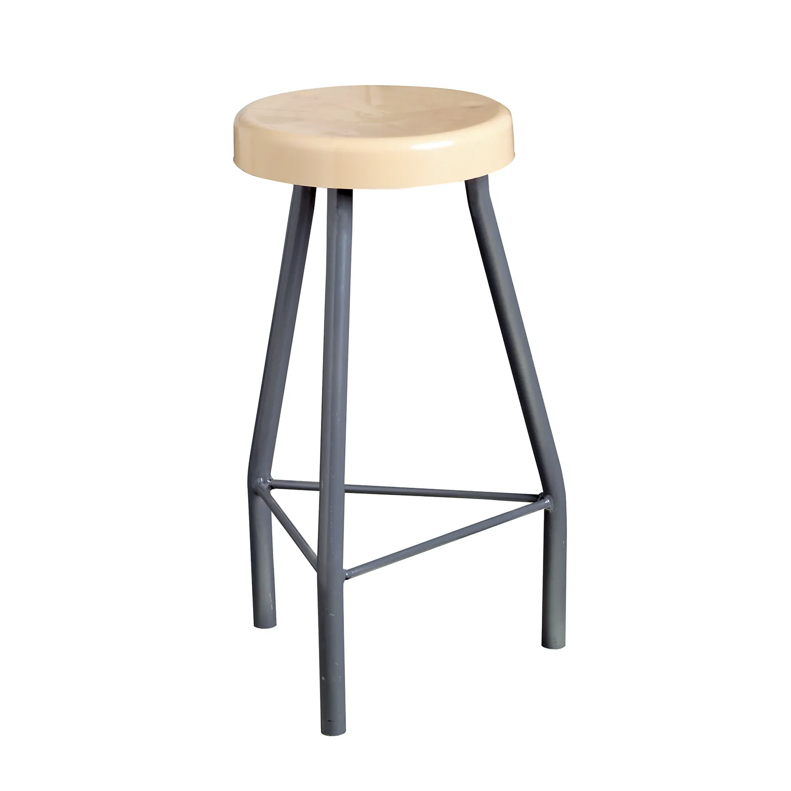 Lab Stool 460mm with Beige Seat