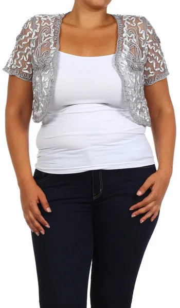 Lace Bolero Jacket Short Sleeve by COC TN167