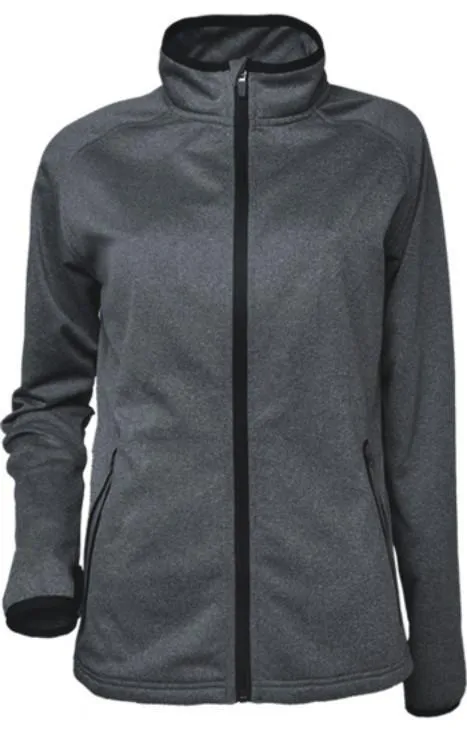 Ladies Fleece Zip Jacket - Marle/Black