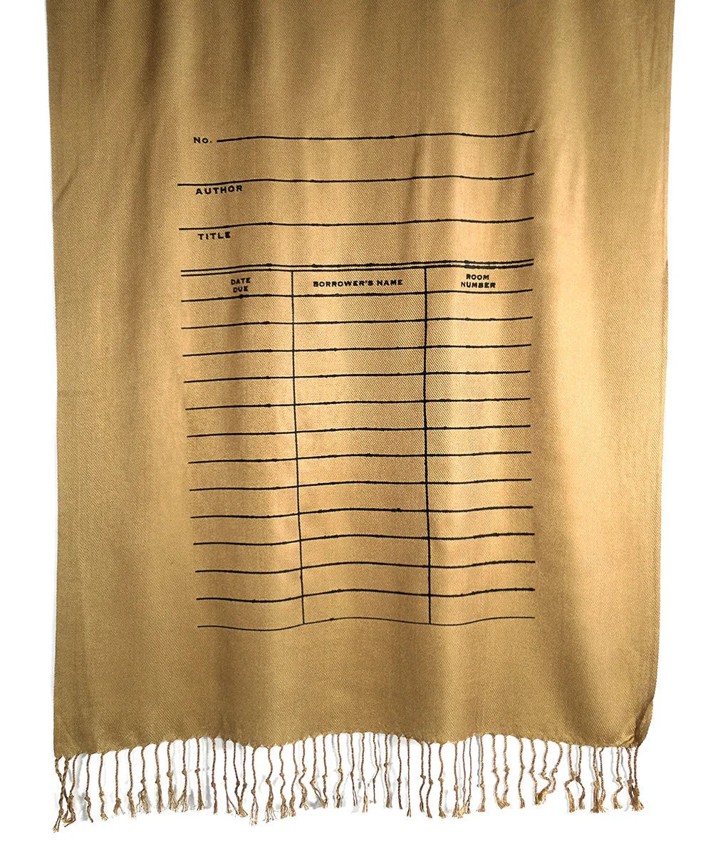 Library Due Date Pashmina Scarf